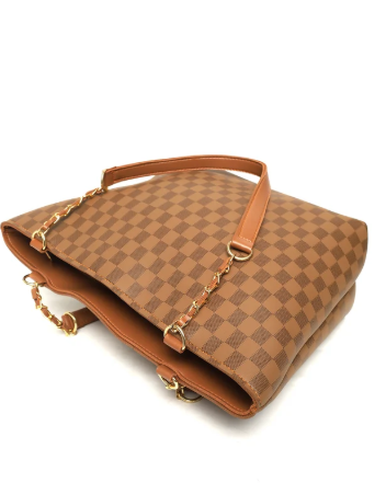 Chess Turkish – Women’s Checkered Shoulder Handbag