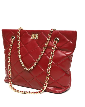 Cross Stitch Handbag - Quilted Shoulder Bag